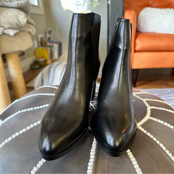 Black Leather Booties. “Daria” by Matiko - Picture 6 of 6